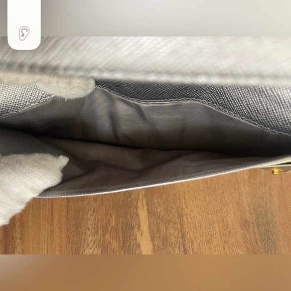 Prada wallet snap closure Leather Chain Long Gold Hardware WOC - Picture 9 of 13